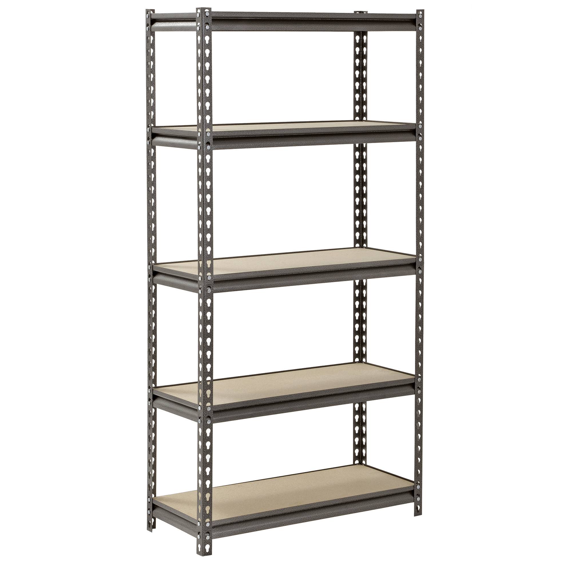 Edsal Muscle Rack, Silver Vein 5 Tier Shelving Unit, Width 36 in, Depth 12 in, Material Steel, Model# UR301260PB5P-SV